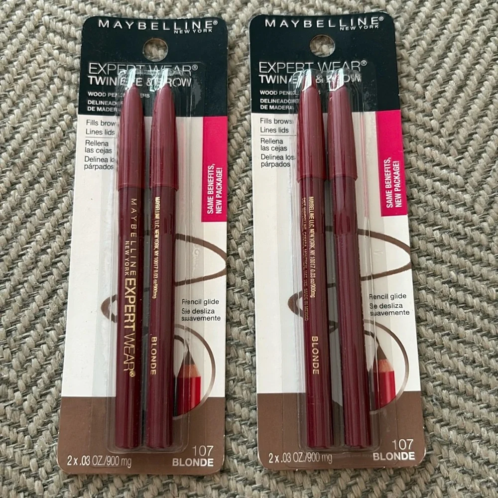 Maybelline Expert Wear Twin Eye & Brow Pencil Liner Bundle